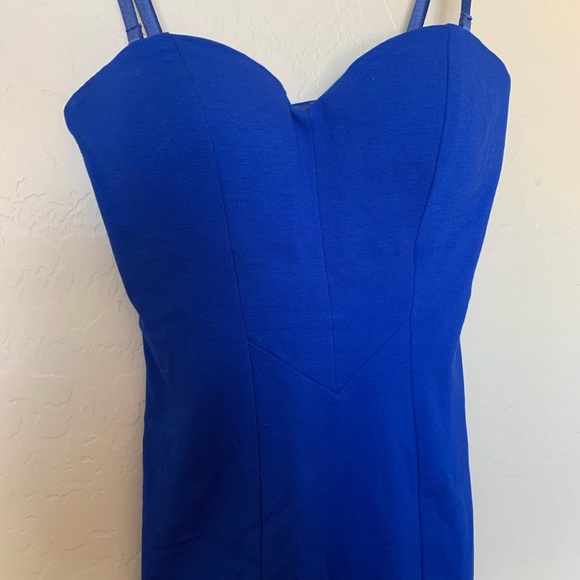 Guess Blue Strapless dress built in push up bra - Picture 2 of 8